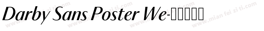 Darby Sans Poster We字体转换